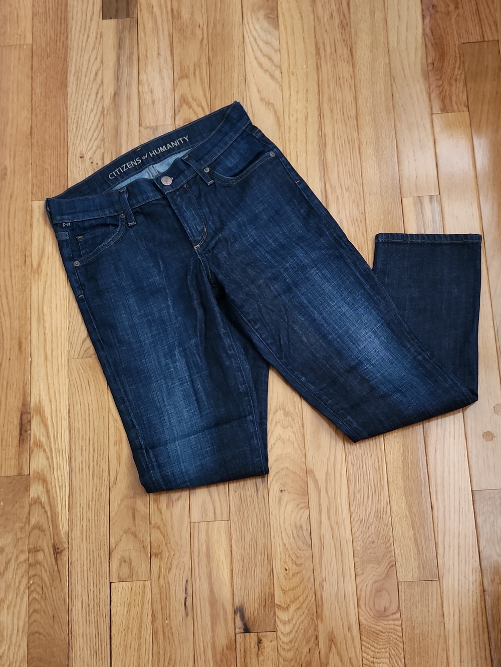 Citizens Of Humanity Dark Blue Straight Leg Jeans